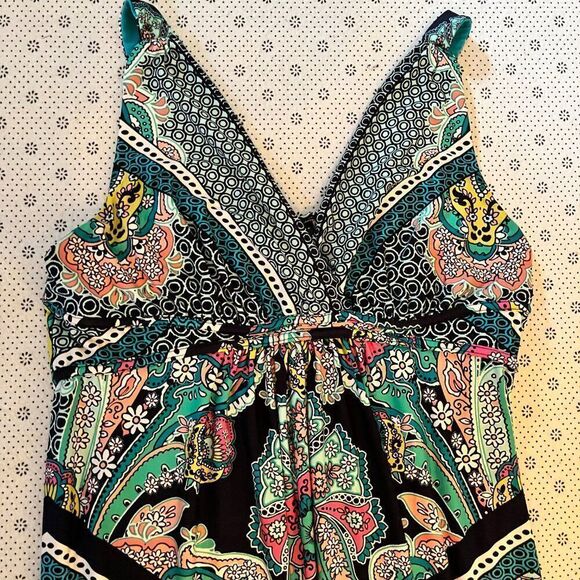 Metaphor XL Maxi Dress Boho Blue Pink Comfy CoolβFun - Picture 2 of 12